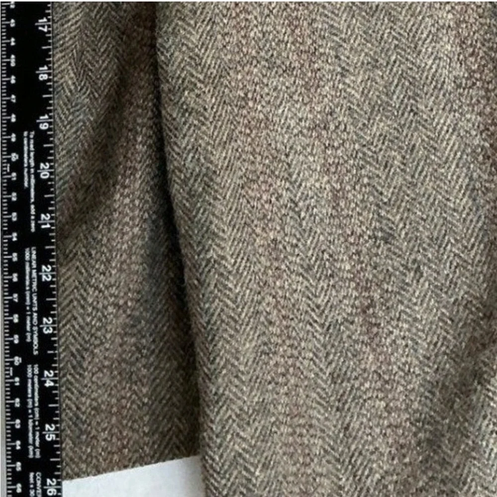 Imperial by Haggar Blazer Mens 46L‎ Brown Wool Herringbone Striped Sport Coat - Picture 10 of 11